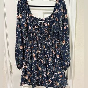 Altar’d State Long Sleeve Floral Mini Dress